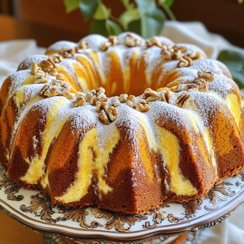 Pumpkin Cream Cheese Pound Cake Delightful Dessert Recipe