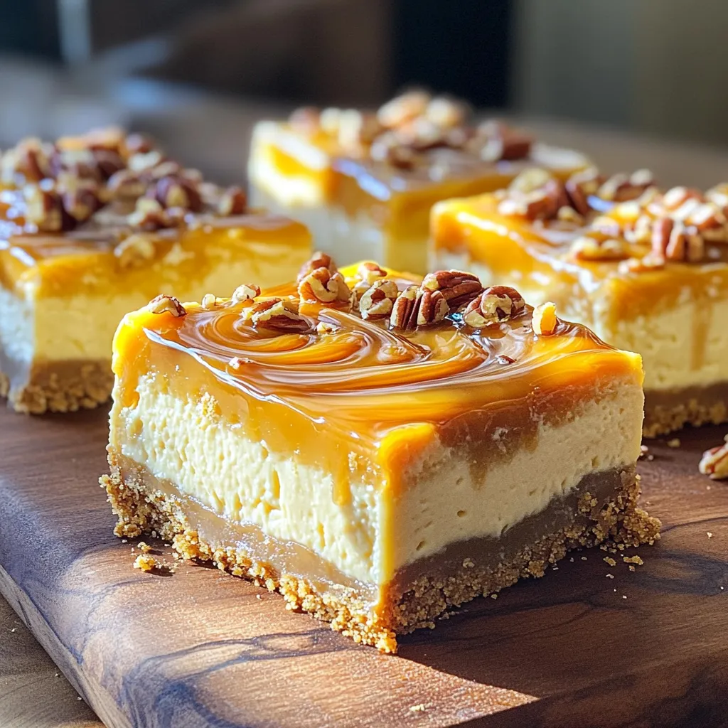 Caramel Pecan Cheesecake Bars Indulgent Dessert Recipe