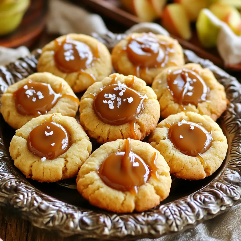 Caramel Apple Thumbprint Cookies Delightful Treats