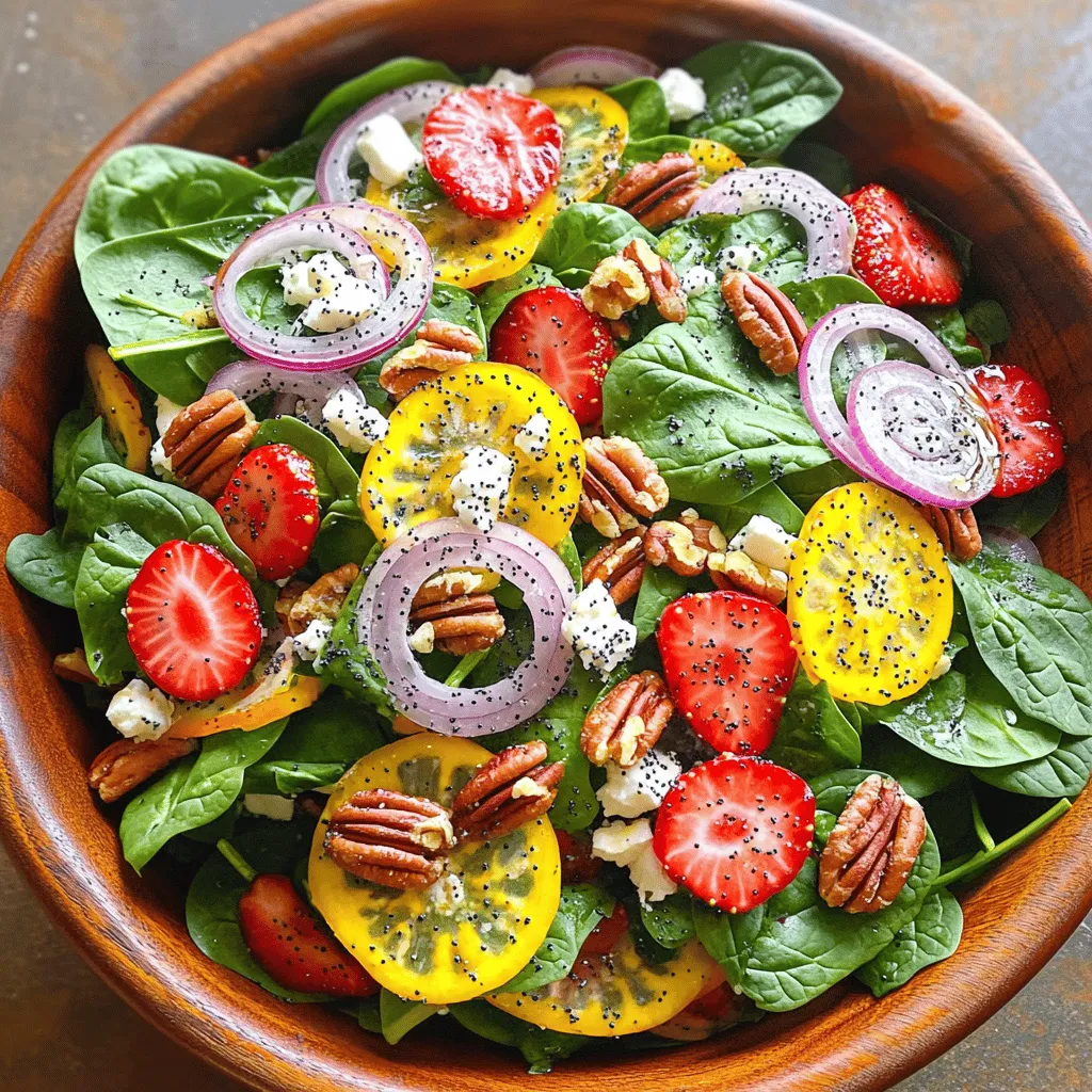 Strawberry Spinach Poppy Seed Salad Fresh and Tasty