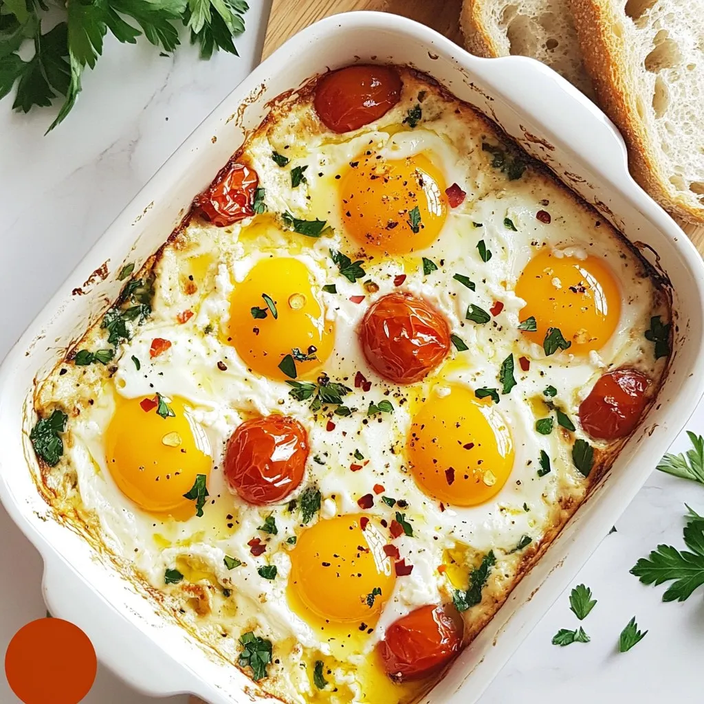 Baked Feta Eggs Delightful and Easy Breakfast Treat