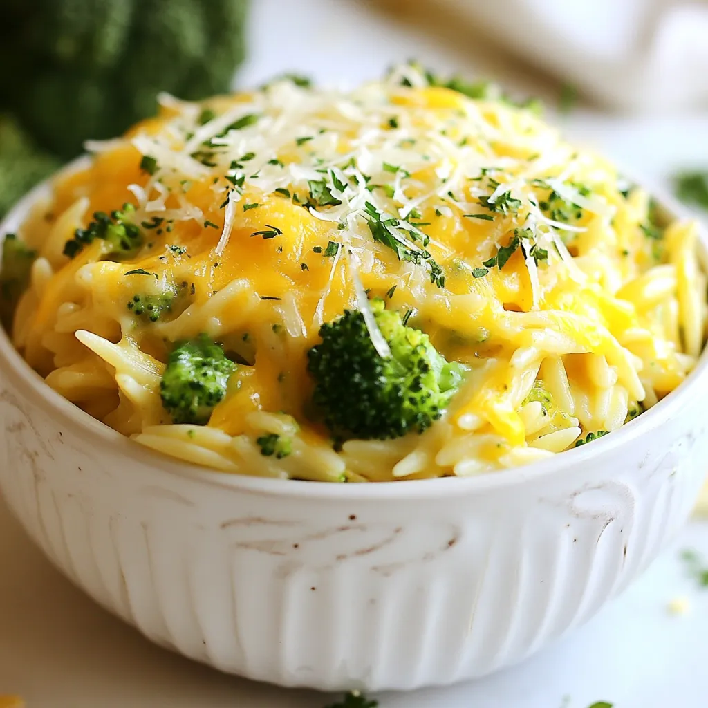 Broccoli Cheddar Orzo Creamy and Easy Comfort Dish