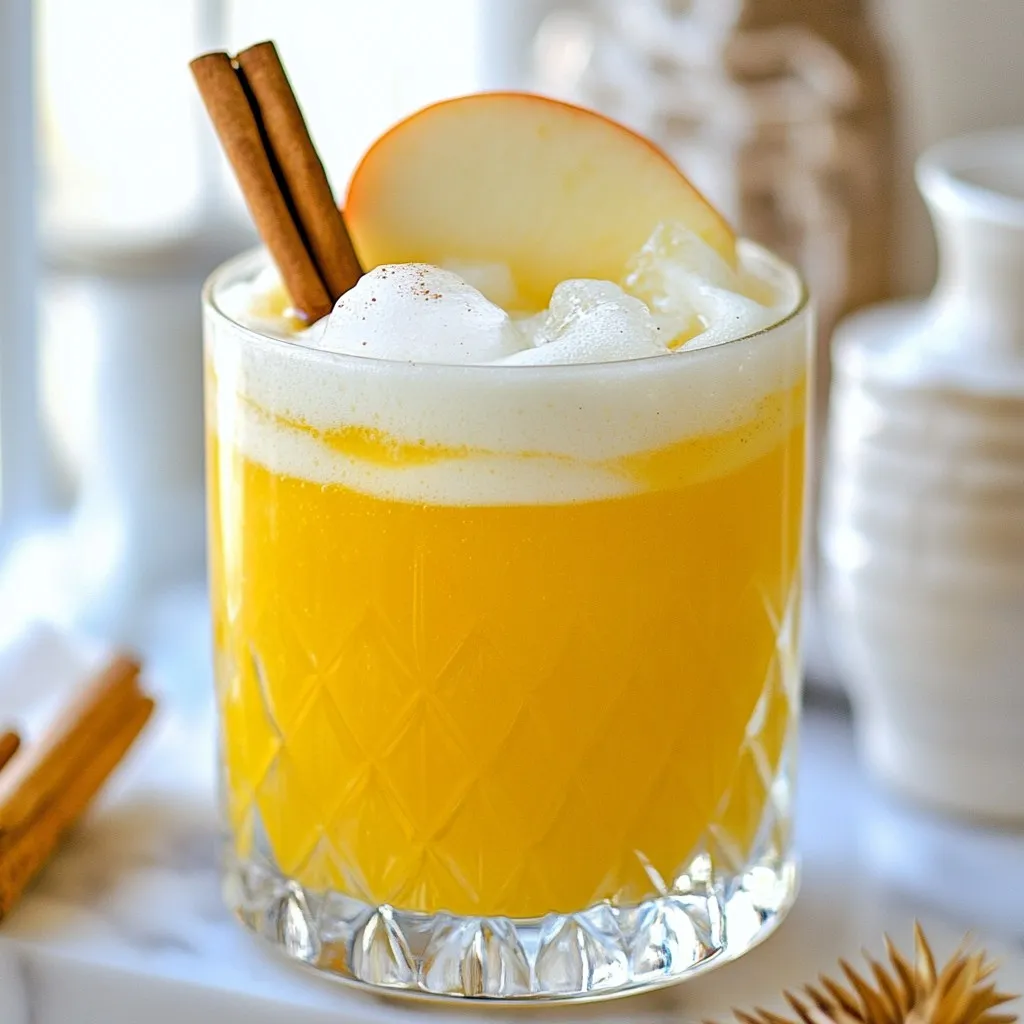 Autumn Gin Sour Cocktail Refreshing Seasonal Delight