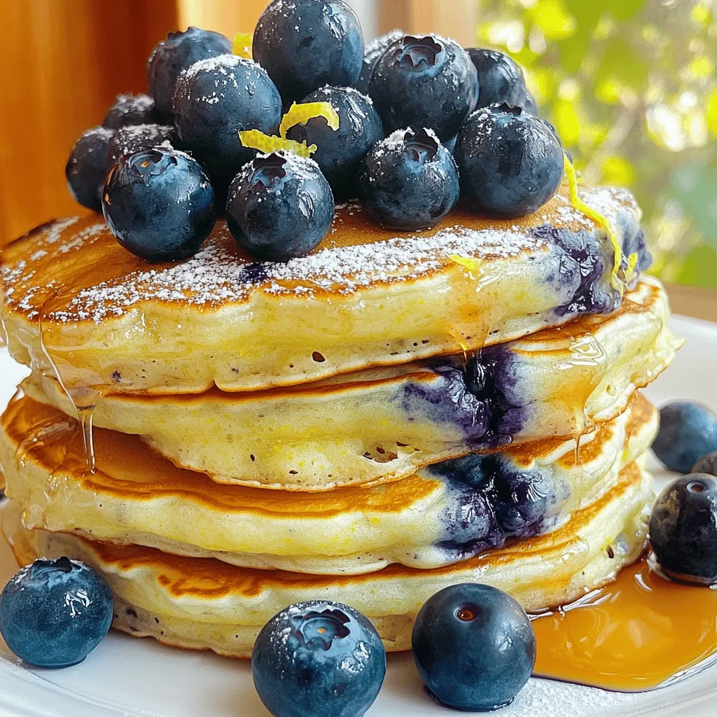 Blueberry Lemon Ricotta Pancakes Delightful Breakfast