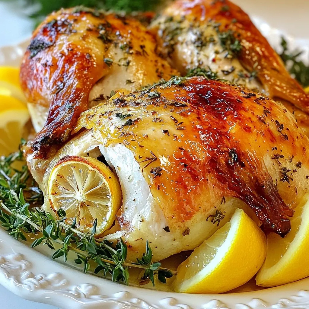 Garlic Herb Butter Roasted Chicken Flavorful Dish