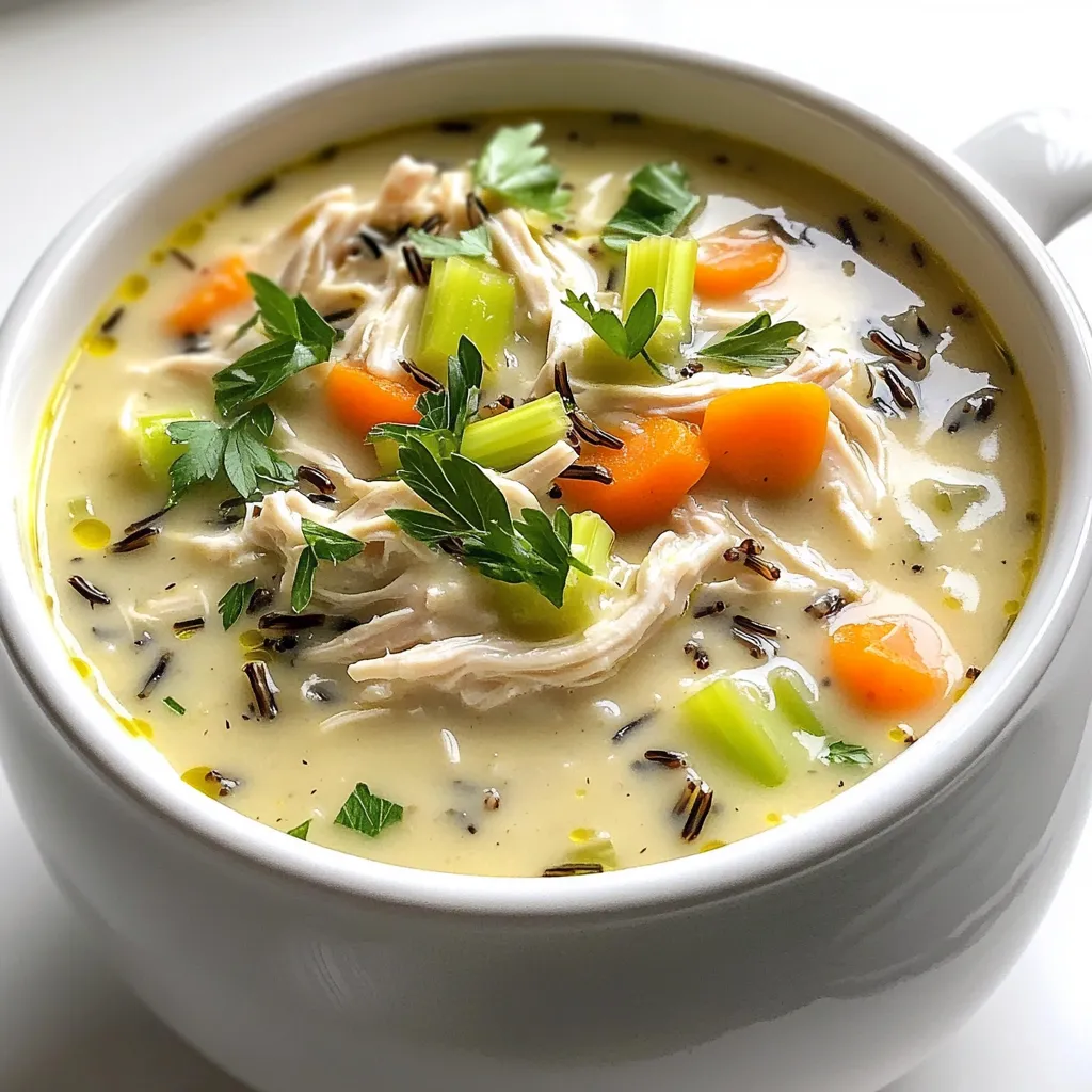 Creamy Chicken &#038; Wild Rice Soup Slow Cooker Delight