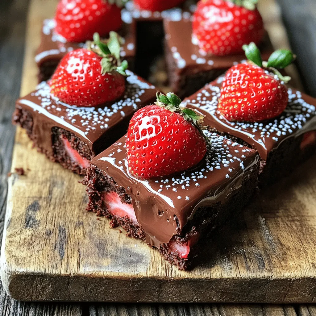 Chocolate Covered Strawberry Brownies Deliciously Simple
