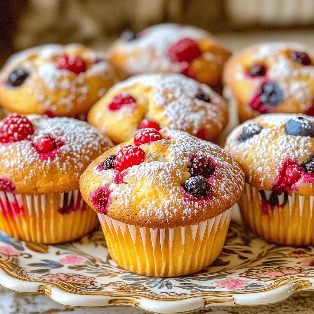 Triple Berry Muffins Bakery Fresh and Fluffy Treat