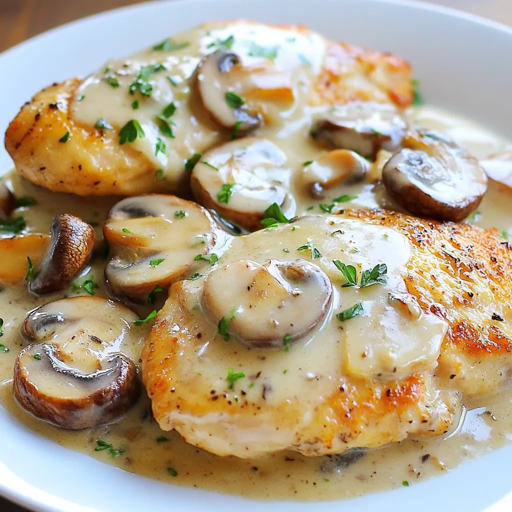 Parmesan Garlic Mushroom Chicken Simple and Tasty Meal