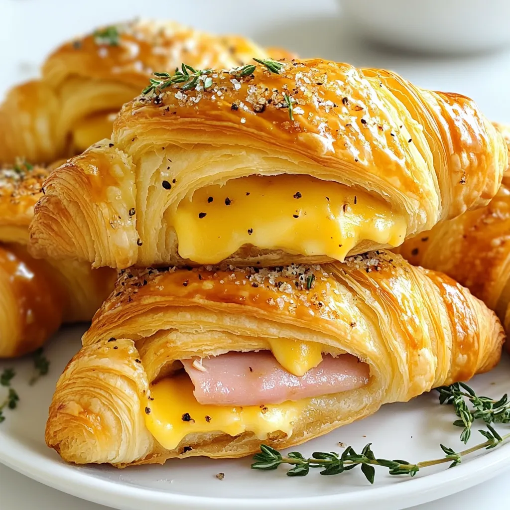 Baked Ham and Cheese Croissants Simple and Tasty Treat