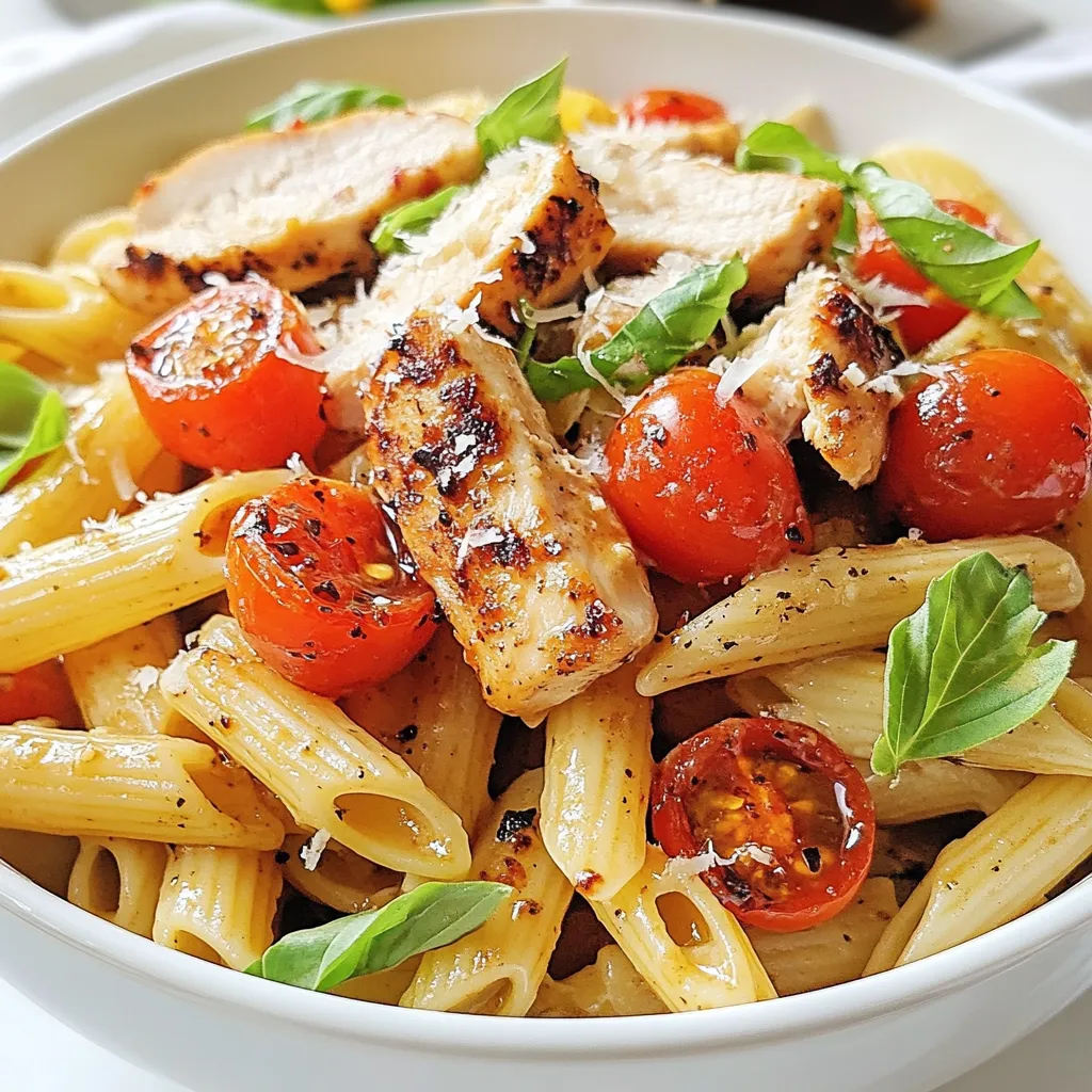 Bruschetta Chicken Pasta Savory and Simple Delight