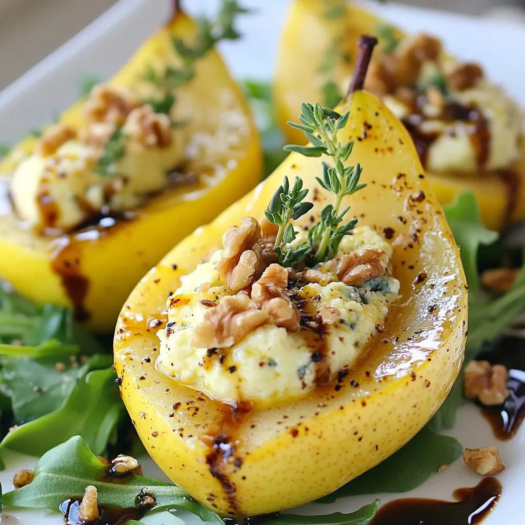 Blue Cheese Stuffed Pears Tasty and Easy Appetizer