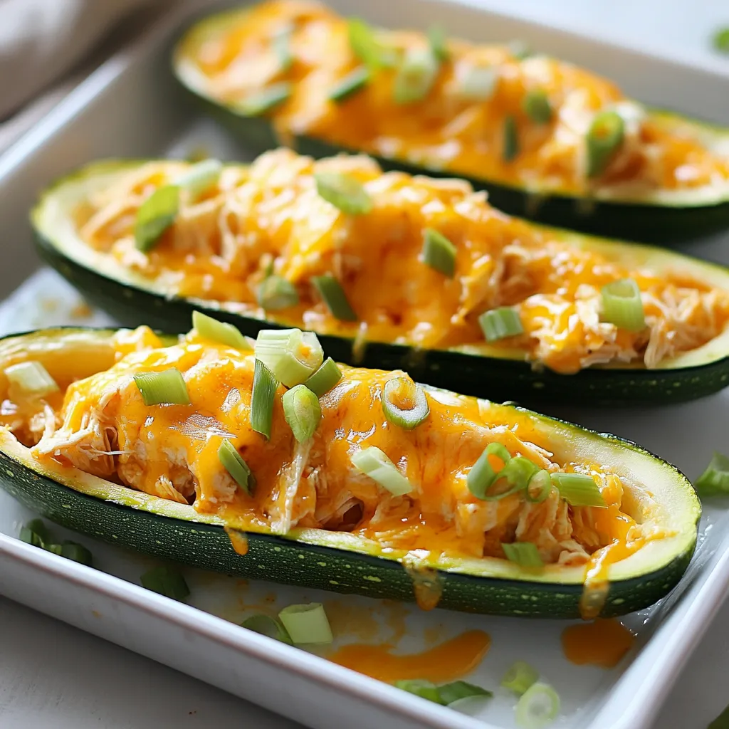 Buffalo Chicken Zucchini Boats Bold and Flavorful Dish