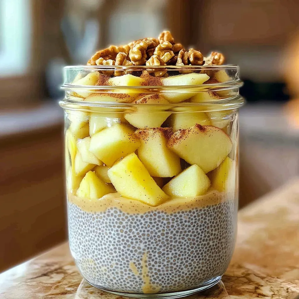 Apple Pie Overnight Chia Pudding Quick and Easy Recipe