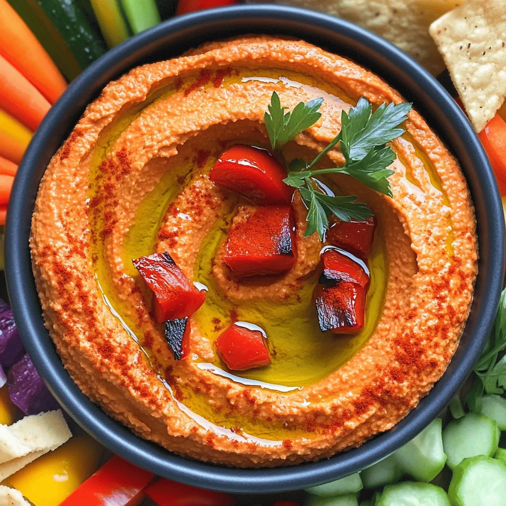 Roasted Red Pepper Hummus Flavorful and Simple Recipe