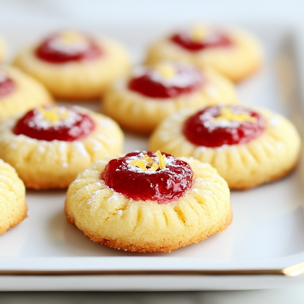 Raspberry Lemon Thumbprint Cookies Delightful Treat