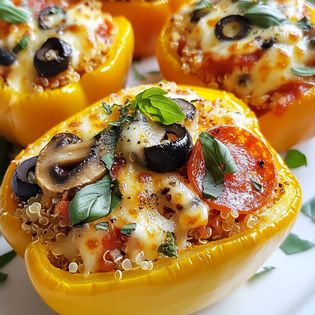 Supreme Pizza Stuffed Peppers Flavorful Meal Idea