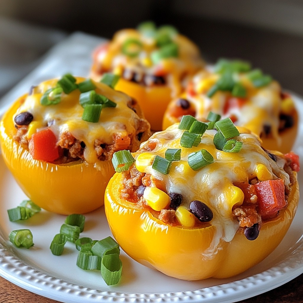 Loaded Nacho Stuffed Peppers Tasty Dinner Idea