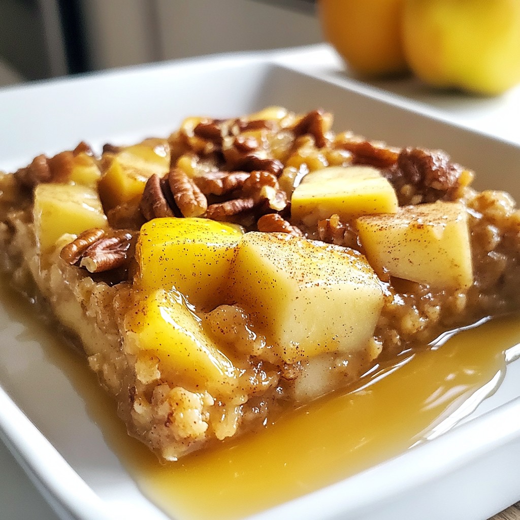 Apple Cinnamon Oatmeal Bake Easy Comfort Dish