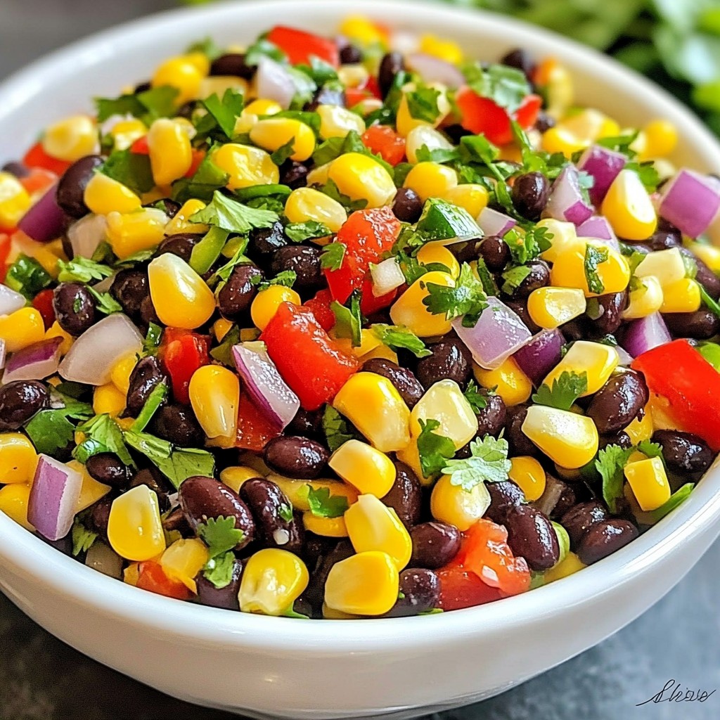 Zesty Black Bean Corn Salad Flavorful and Fresh Delight