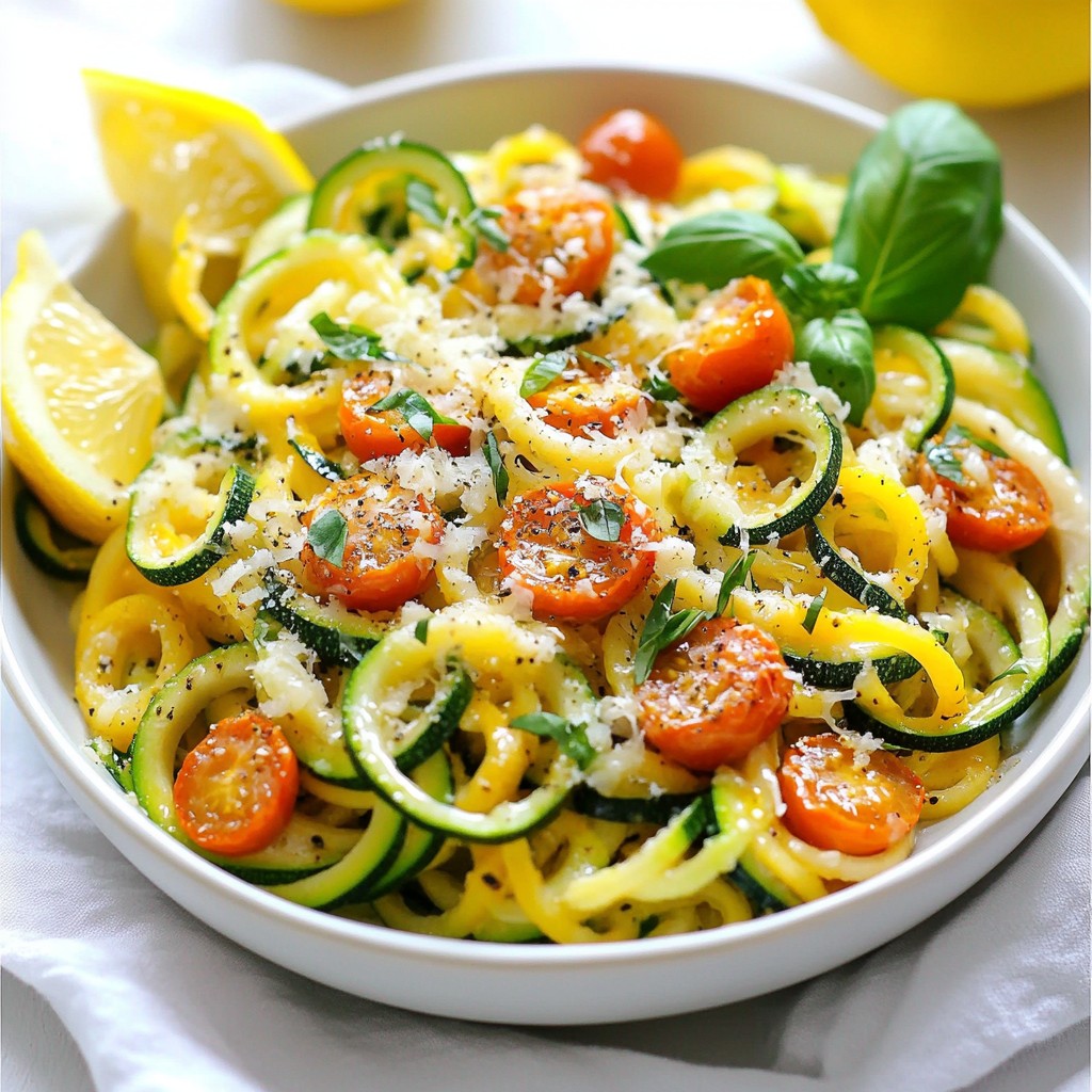 Garlic Parmesan Zoodles Flavorful and Nutritious Dish