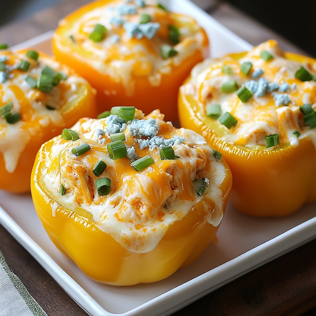 Buffalo Chicken Stuffed Peppers Tasty and Simple Meal