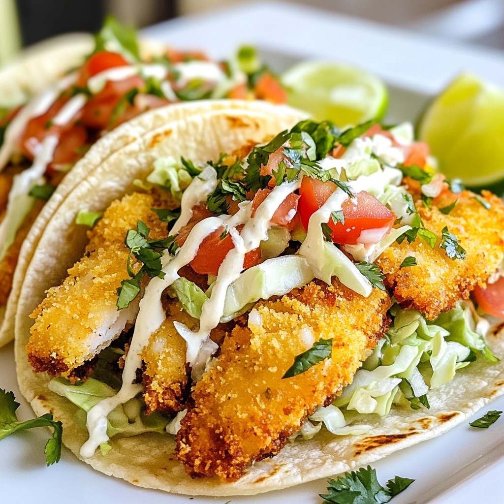 Savory Baja Fish Tacos with Lime Crema Delight