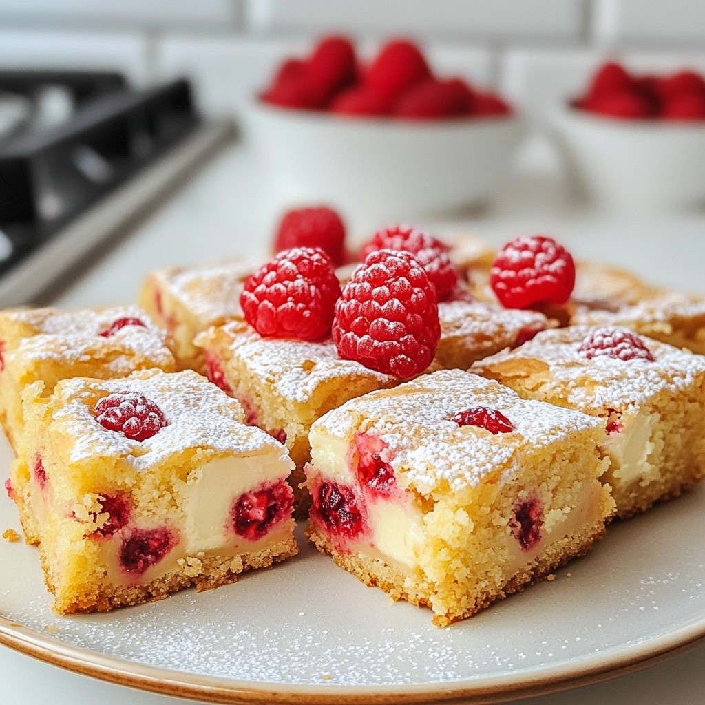 White Chocolate Raspberry Blondies Delightful Treat