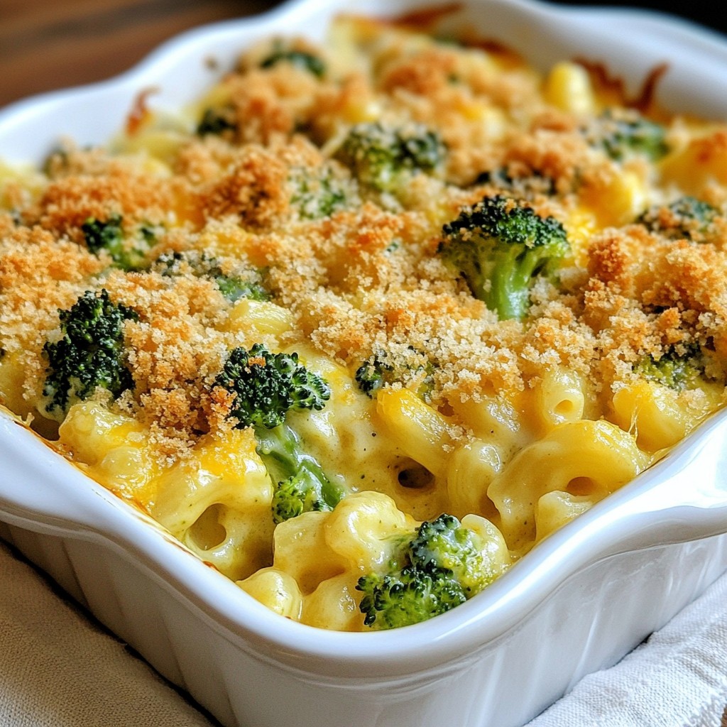 Cheesy Broccoli Mac and Cheese Bake Easy Family Dish