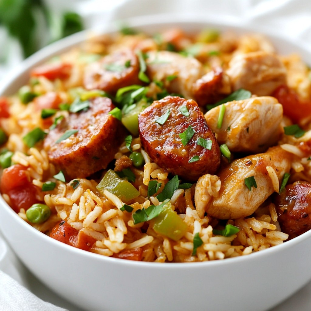Cajun Chicken & Sausage Jambalaya Bold and Tasty Meal