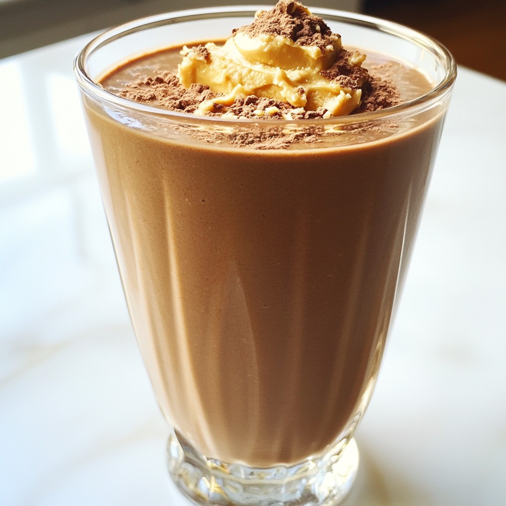 Vegan Chocolate Peanut Butter Smoothie Energizing Treat