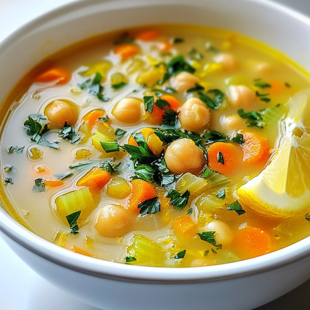 Greek Lemon Chickpea Soup Flavorful and Nourishing