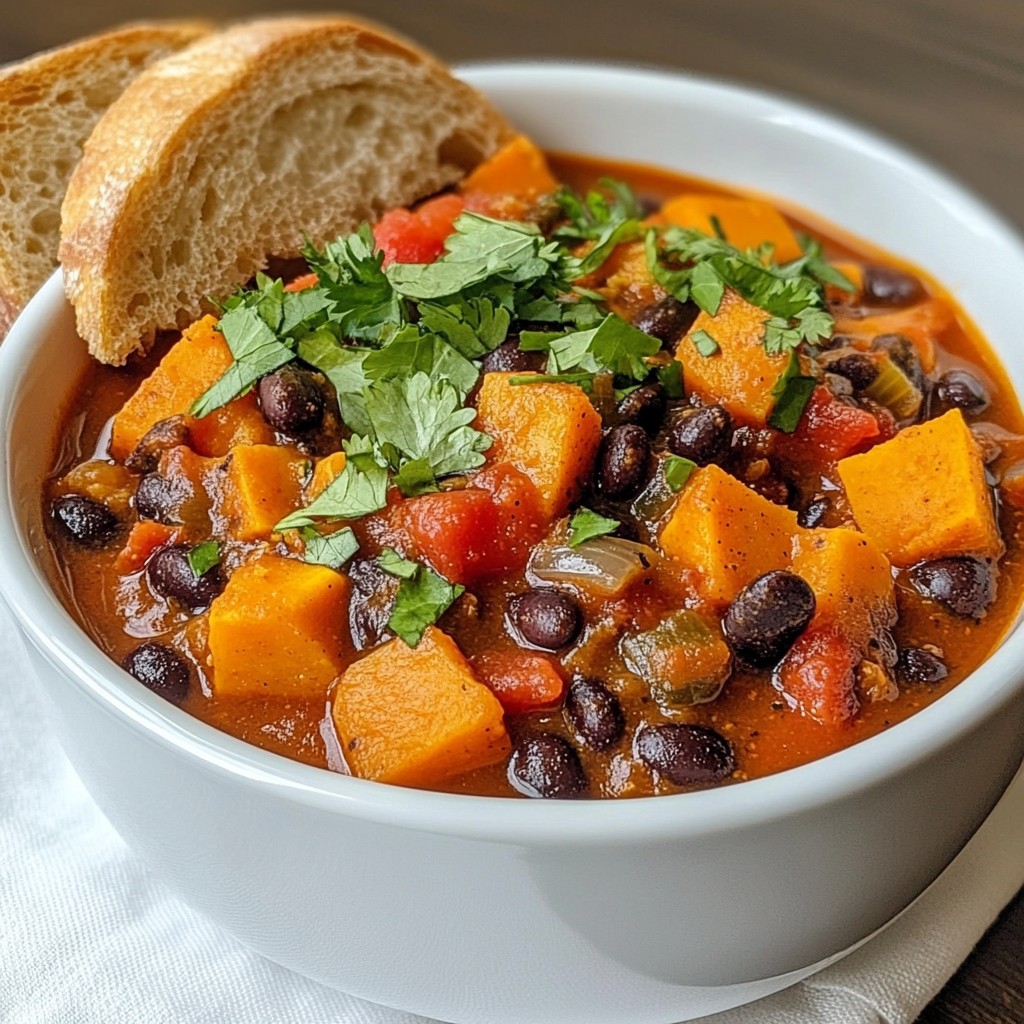 Savory Sweet Potato Black Bean Chili Recipe Delight