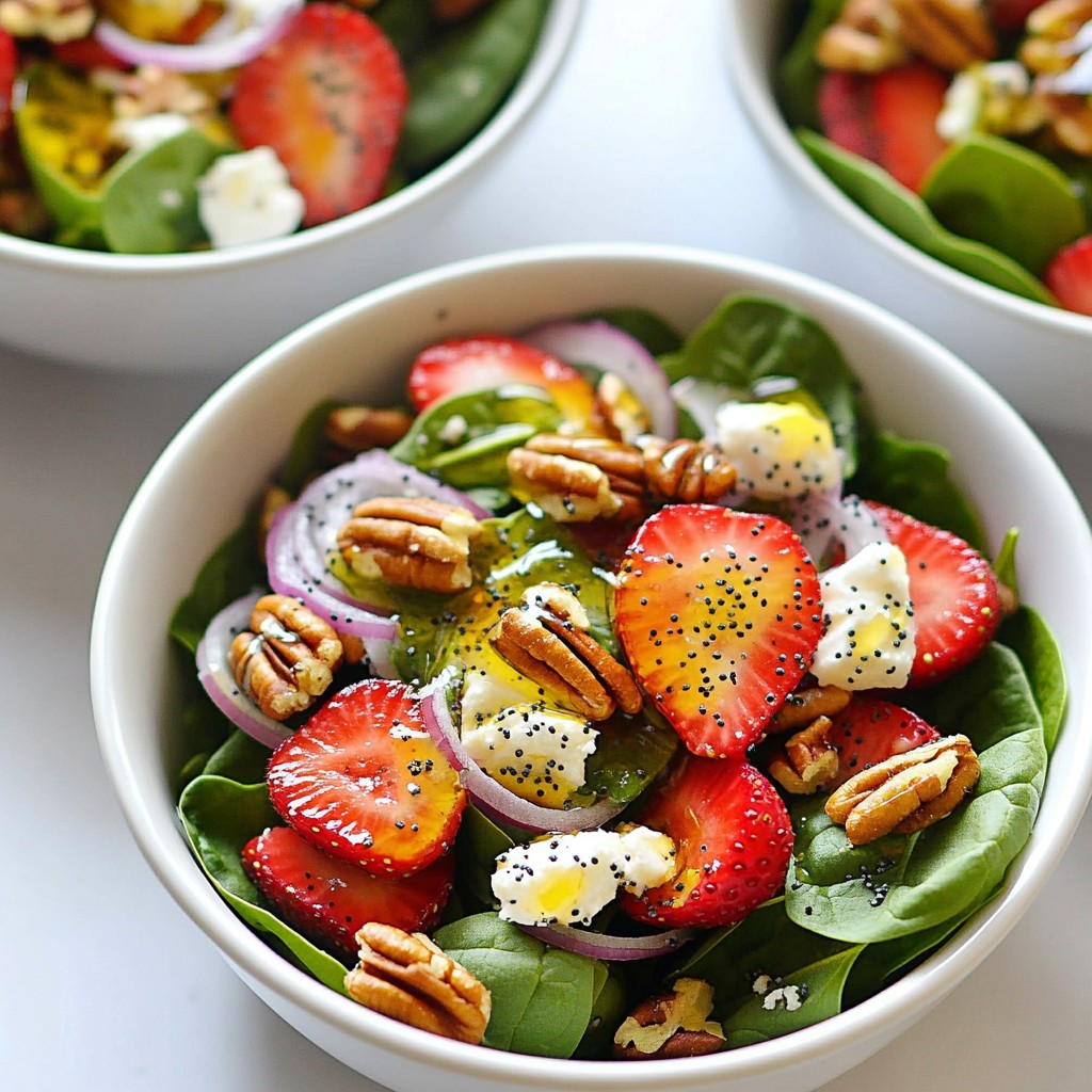 Strawberry Spinach Poppy Seed Salad Fresh and Tasty Dish