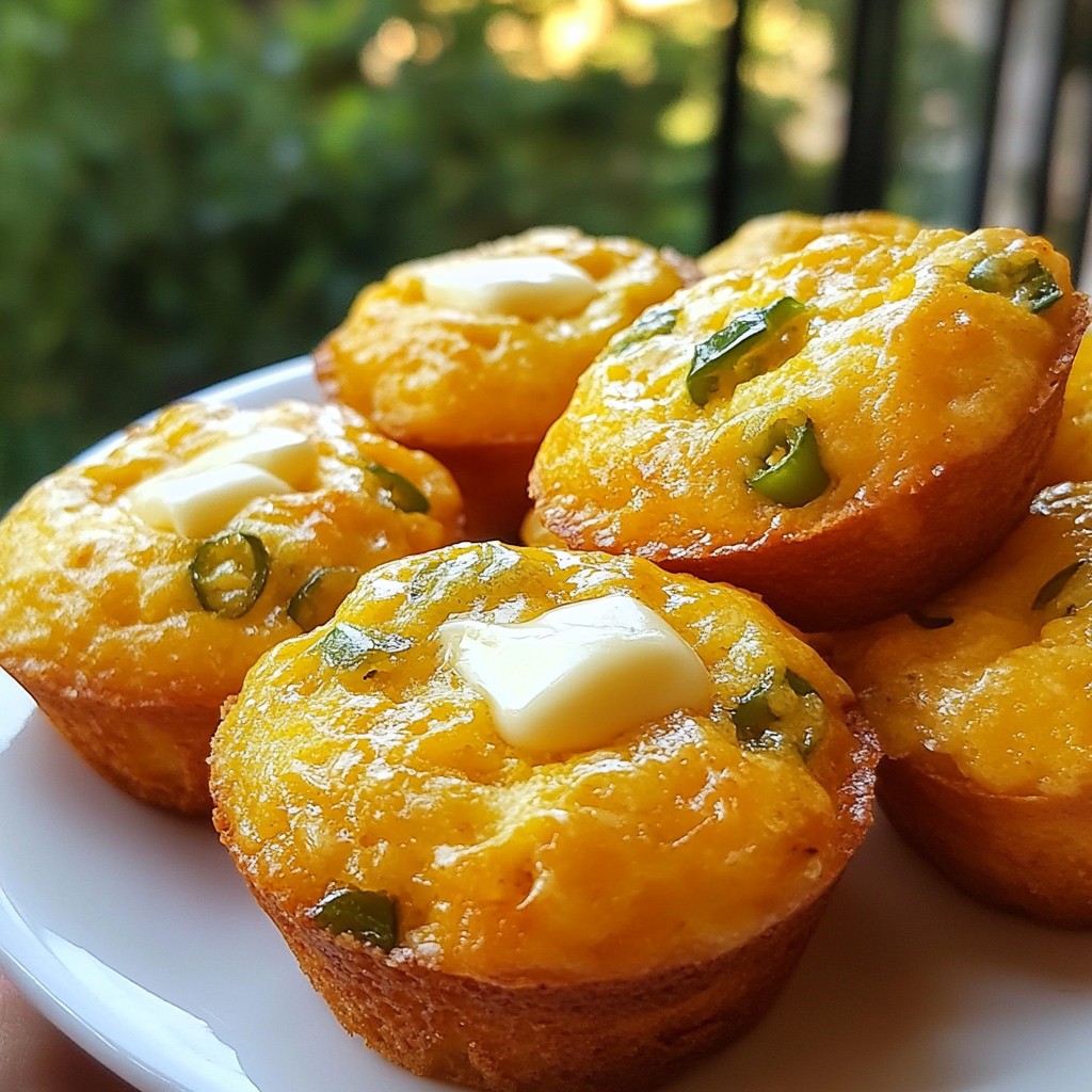 Jalapeño Cheddar Cornbread Muffins Savory and Simple