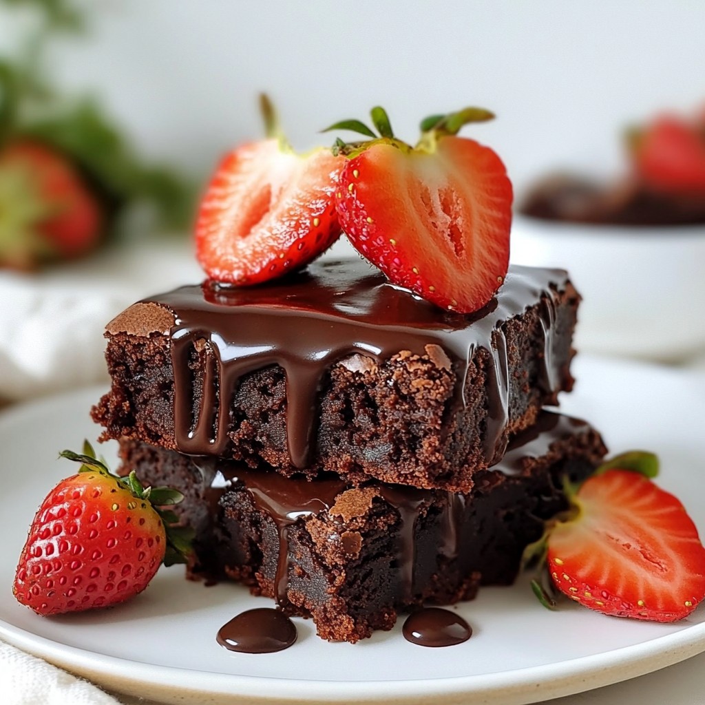 Chocolate Covered Strawberry Brownies Delightful Treat