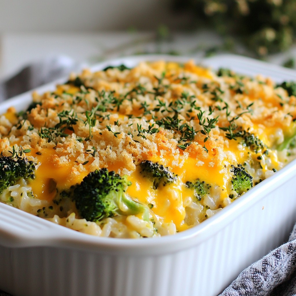 Cheesy Broccoli Rice Casserole Easy Family Meal