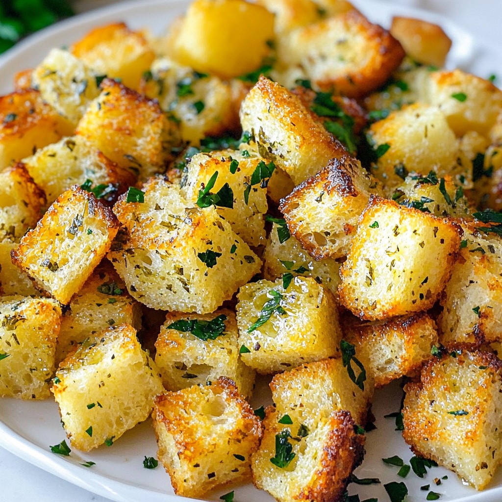 Herb Garlic Sourdough Croutons Tasty and Simple Recipe