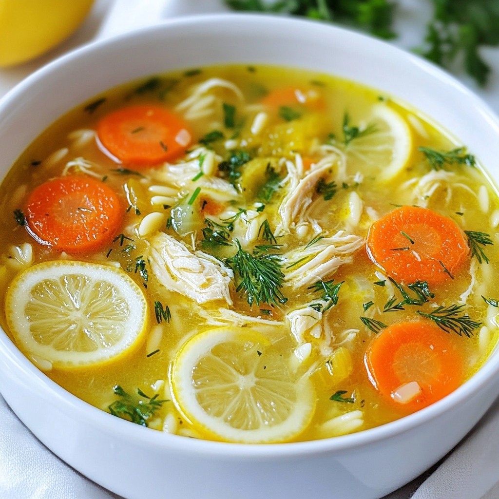 Greek Lemon Chicken Soup Flavorful Comfort Dish