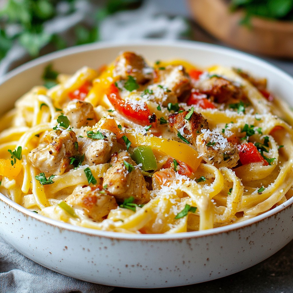 One-Pot Cajun Chicken Alfredo Tasty Dinner Idea