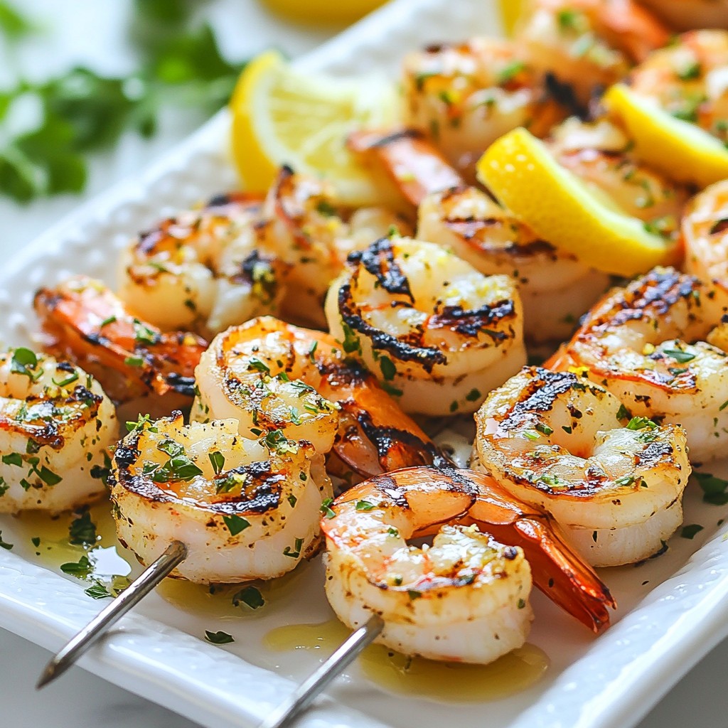 Lemon Herb Grilled Shrimp Skewers Simple and Tasty