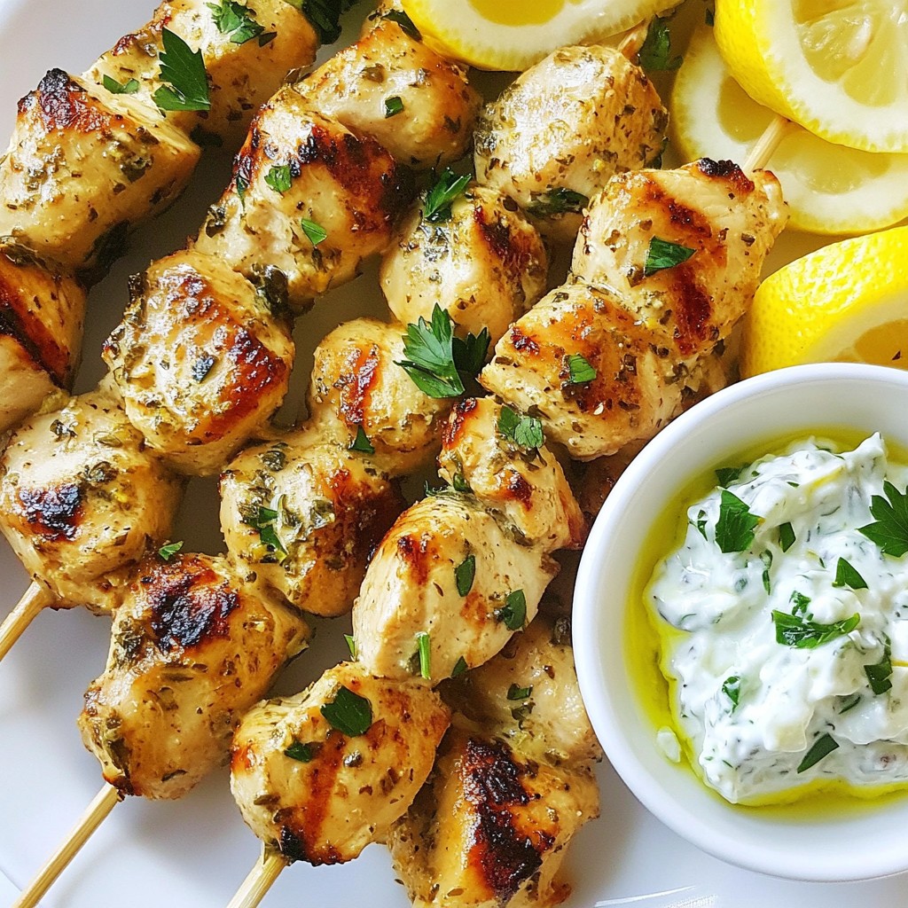 Greek Lemon Chicken Skewers Easy Grilling Delight