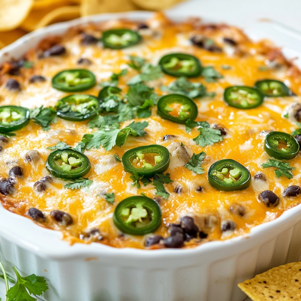 Spicy Cheesy Black Bean Fiesta Dip Tasty Party Treat