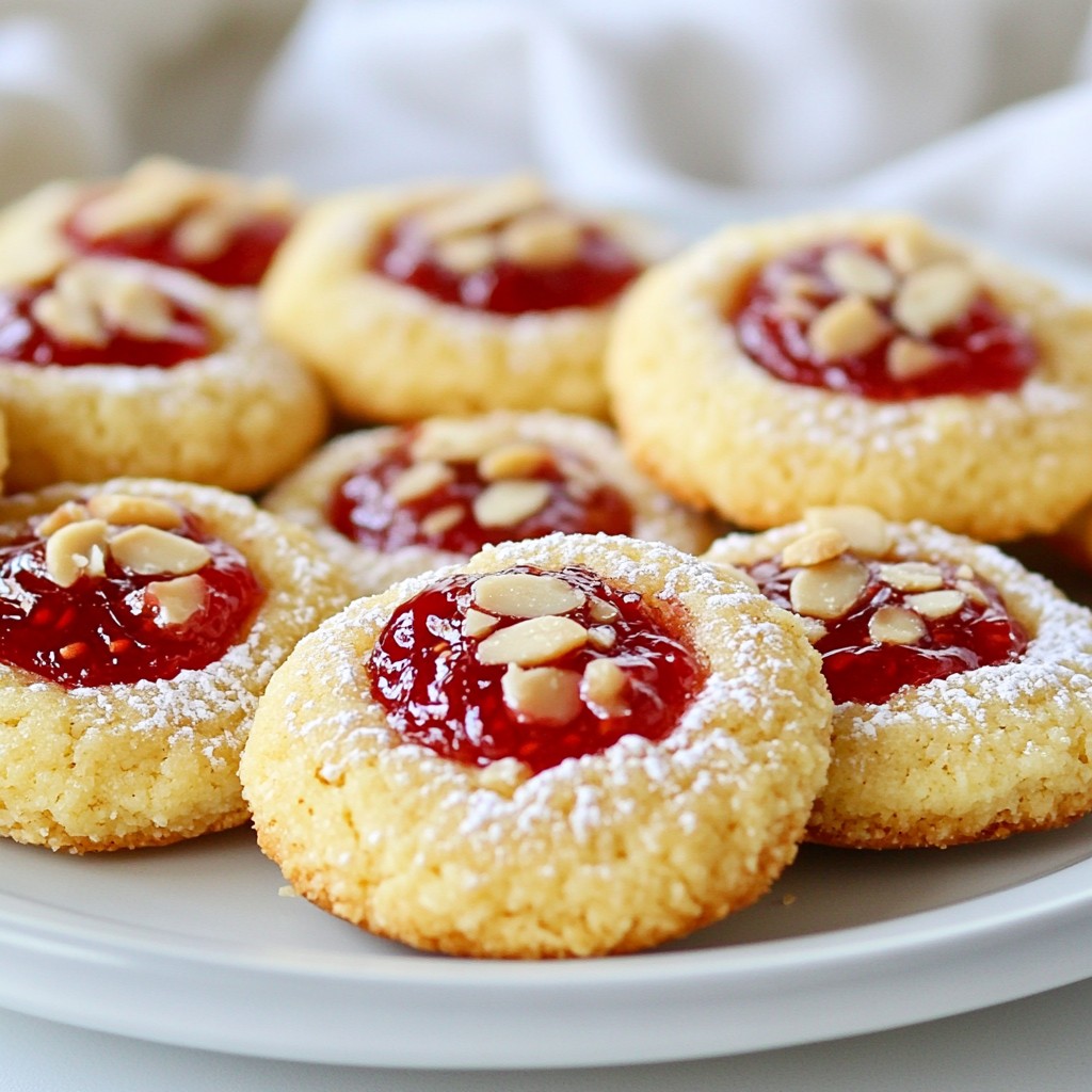 Raspberry Almond Thumbprint Cookies Delightful Treat