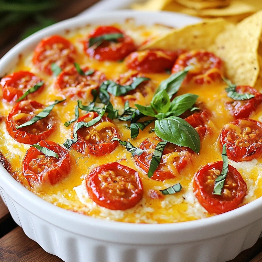 Spicy Cheesy Roasted Tomato Cheese Dip Delight
