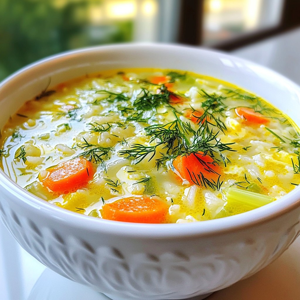 Greek Lemon Rice Soup Flavorful Comfort Bowl