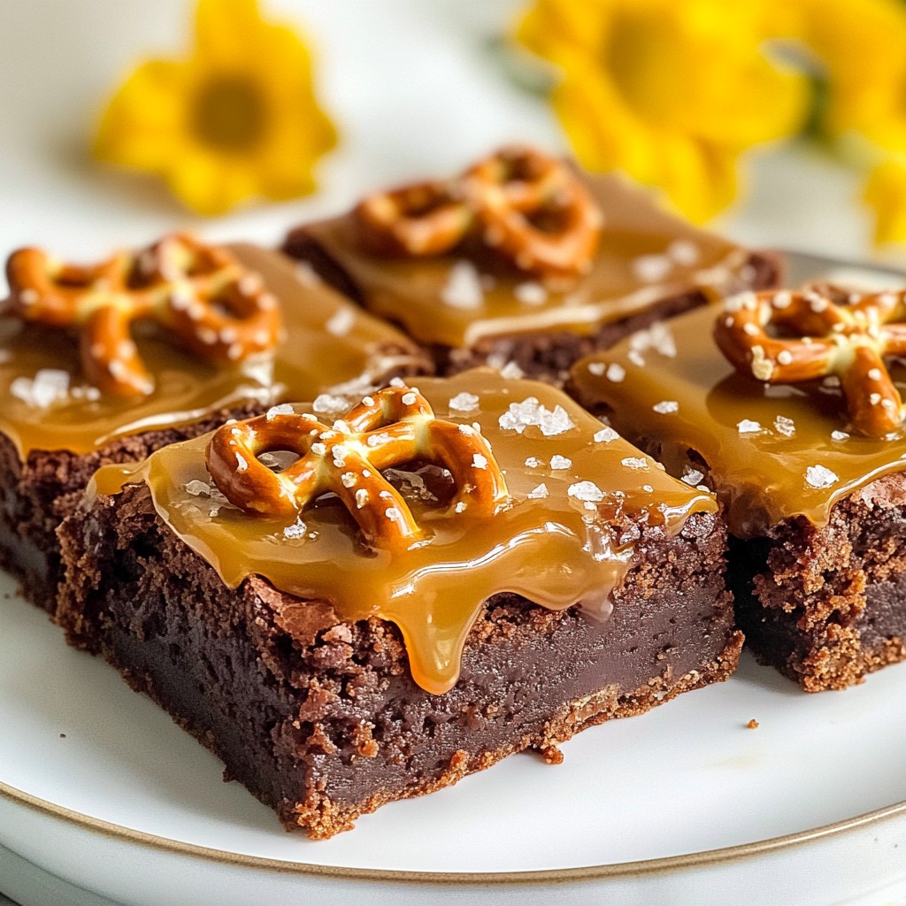 Salted Caramel Pretzel Brownies Irresistible Treat
