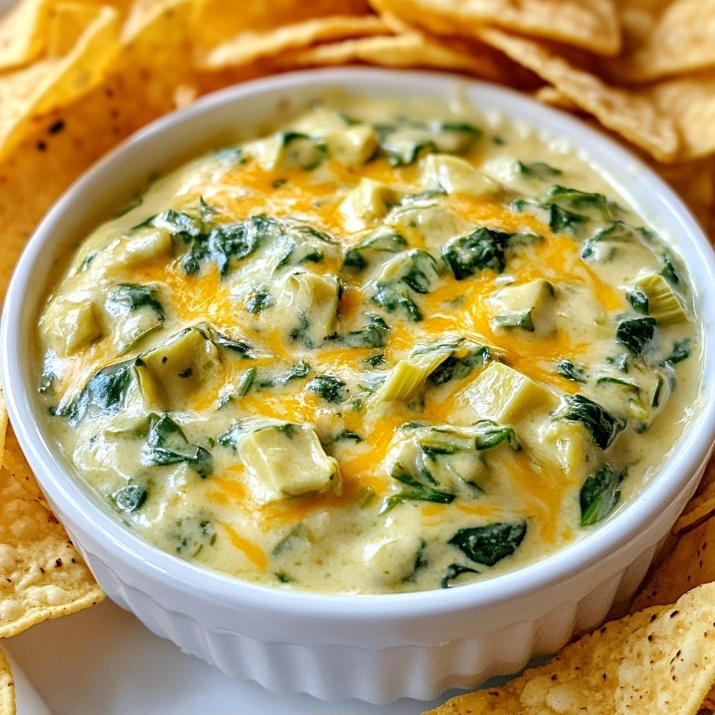 Rich and Cheesy Spinach Artichoke Queso Delight