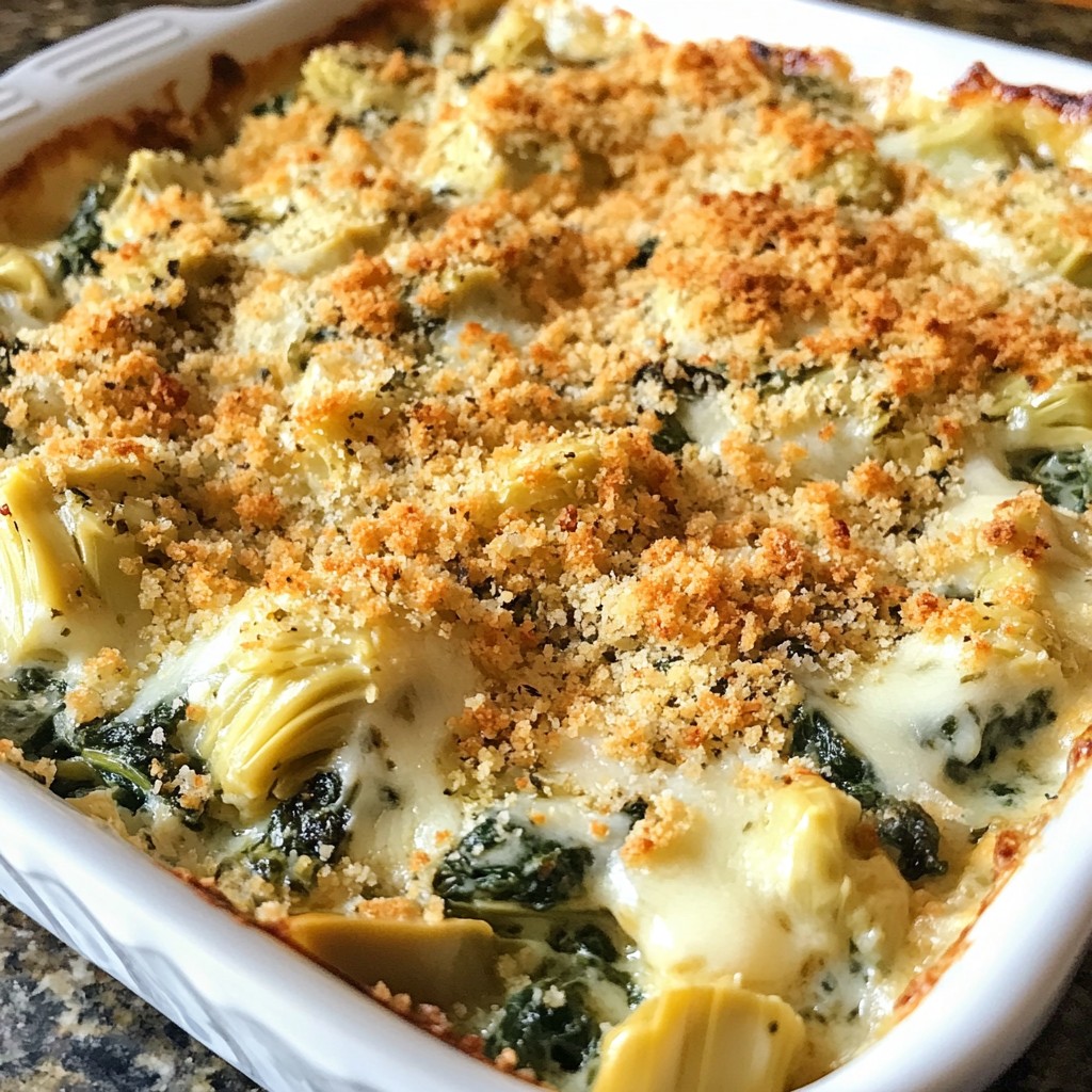 Cheesy Spinach Artichoke Casserole Easy and Tasty Dish