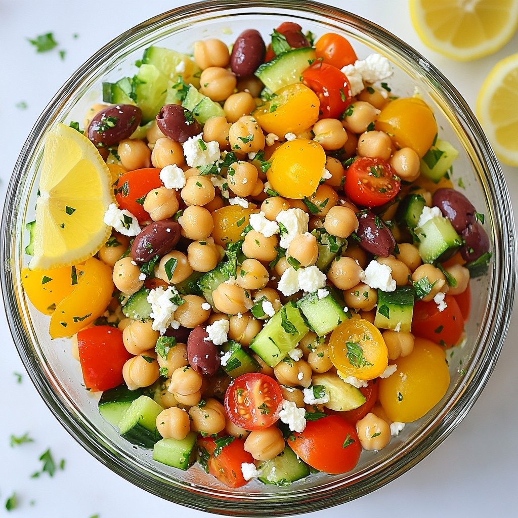 Mediterranean Chickpea Salad Tasty and Fresh Delight